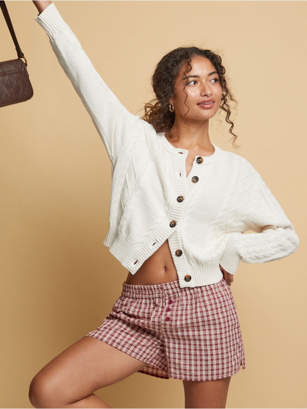 Beverly and Beck Heidi Cable Knit Cardigan - Picture 2 of 7